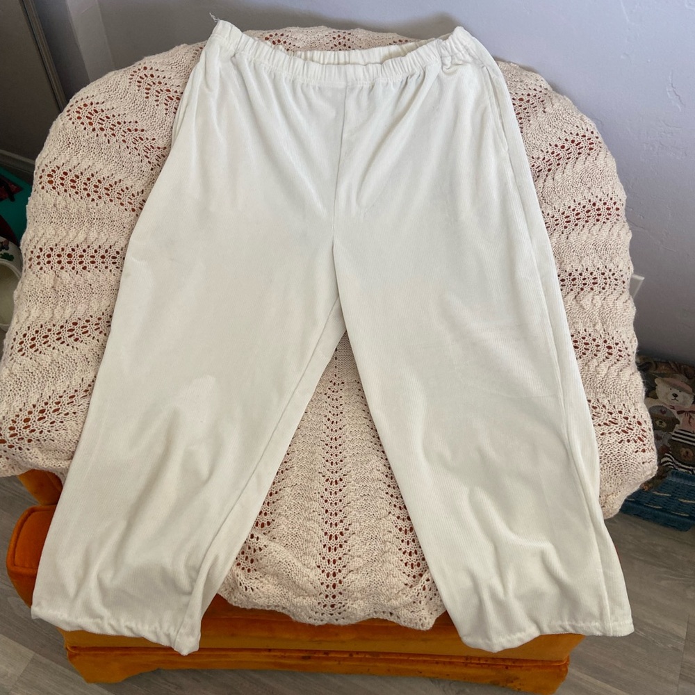 Comfy White Corduroy Pants